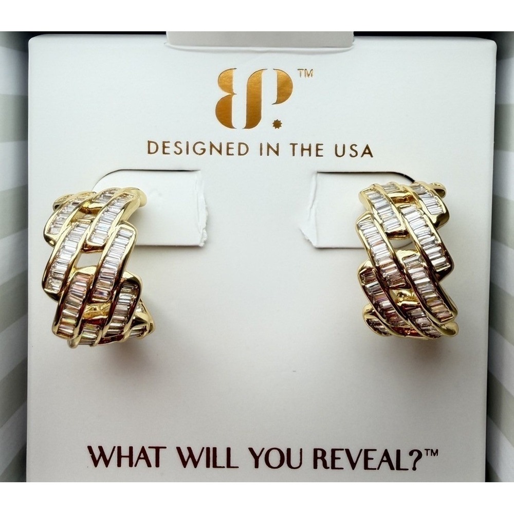 Bomb Party April Earrings - ER80059 Linked In Love - Gold Plated